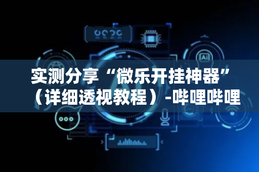 实测分享“微乐开挂神器”（详细透视教程）-哔哩哔哩