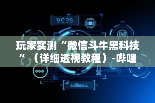 玩家实测“微信斗牛黑科技”（详细透视教程）-哔哩哔哩