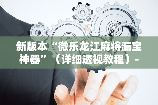 新版本“微乐龙江麻将漏宝神器”（详细透视教程）-哔哩哔哩