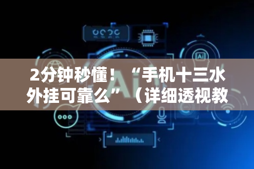 2分钟秒懂！“手机十三水外挂可靠么”（详细透视教程）-哔哩哔哩