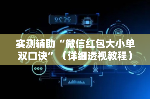 实测辅助“微信红包大小单双口诀”（详细透视教程）-哔哩哔哩