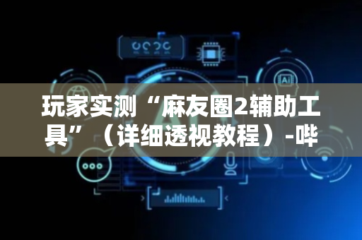 玩家实测“麻友圈2辅助工具”（详细透视教程）-哔哩哔哩