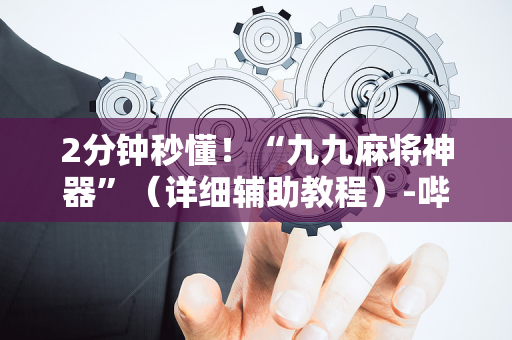 2分钟秒懂！“九九麻将神器”（详细辅助教程）-哔哩哔哩