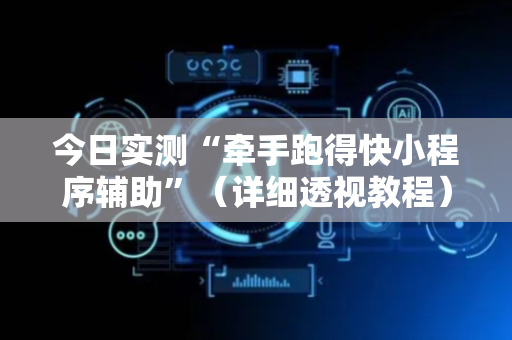 今日实测“牵手跑得快小程序辅助”（详细透视教程）-哔哩哔哩