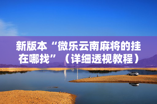 新版本“微乐云南麻将的挂在哪找”（详细透视教程）-哔哩哔哩