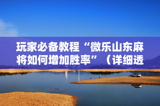 玩家必备教程“微乐山东麻将如何增加胜率”（详细透视教程）-哔哩哔哩