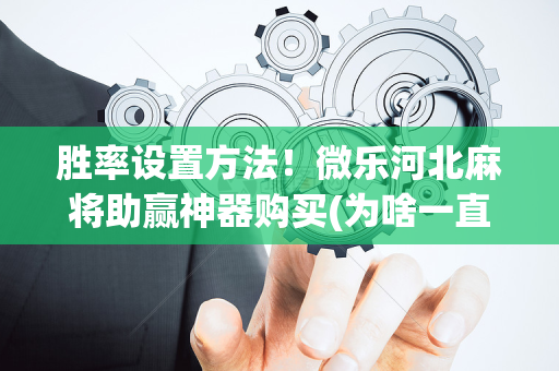 胜率设置方法！微乐河北麻将助赢神器购买(为啥一直输)