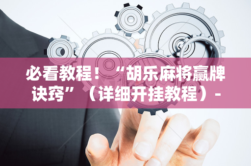 必看教程！“胡乐麻将赢牌诀窍”（详细开挂教程）-哔哩哔哩
