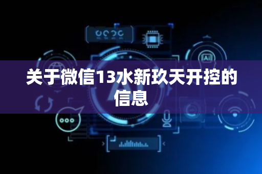 关于微信13水新玖天开控的信息