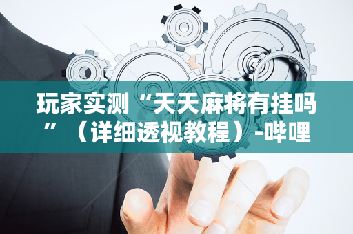 玩家实测“天天麻将有挂吗”（详细透视教程）-哔哩哔哩
