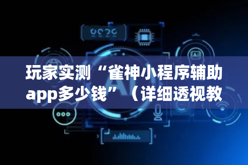 玩家实测“雀神小程序辅助app多少钱”（详细透视教程）-哔哩哔哩