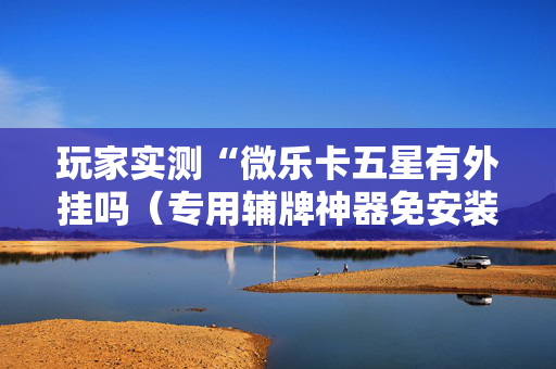 玩家实测“微乐卡五星有外挂吗（专用辅牌神器免安装）