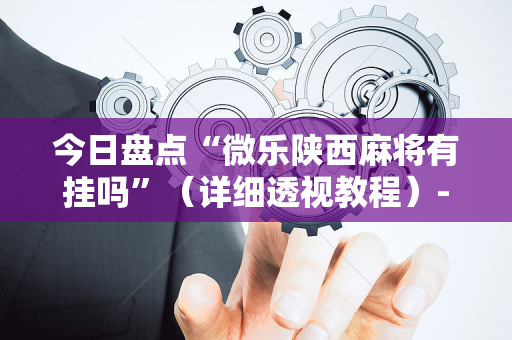 今日盘点“微乐陕西麻将有挂吗”（详细透视教程）-哔哩哔哩