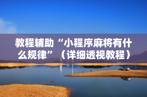 教程辅助“小程序麻将有什么规律”（详细透视教程）-哔哩哔哩