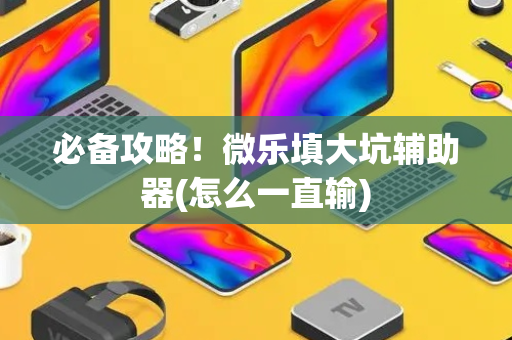 必备攻略！微乐填大坑辅助器(怎么一直输)