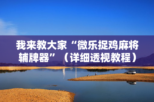 我来教大家“微乐捉鸡麻将辅牌器”（详细透视教程）-哔哩哔哩