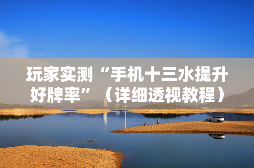 玩家实测“手机十三水提升好牌率”（详细透视教程）-哔哩哔哩