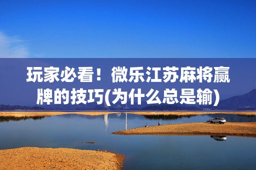 玩家必看！微乐江苏麻将赢牌的技巧(为什么总是输)