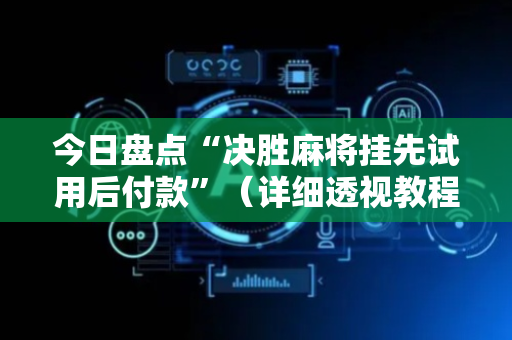 今日盘点“决胜麻将挂先试用后付款”（详细透视教程）-哔哩哔哩