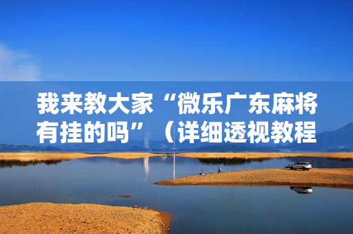 我来教大家“微乐广东麻将有挂的吗”（详细透视教程）-哔哩哔哩