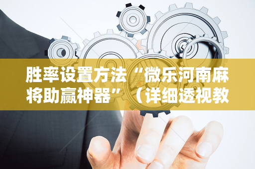 胜率设置方法“微乐河南麻将助赢神器”（详细透视教程）-哔哩哔哩