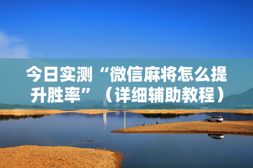 今日实测“微信麻将怎么提升胜率”（详细辅助教程）-哔哩哔哩