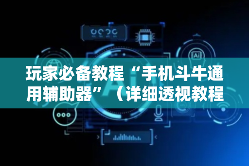 玩家必备教程“手机斗牛通用辅助器”（详细透视教程）-哔哩哔哩