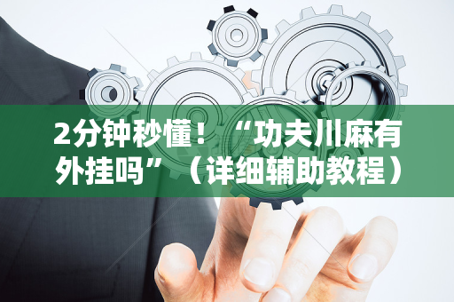 2分钟秒懂！“功夫川麻有外挂吗”（详细辅助教程）-哔哩哔哩
