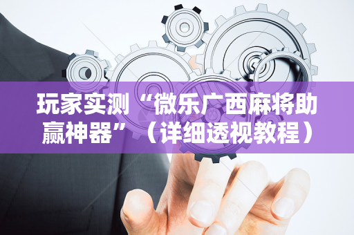 玩家实测“微乐广西麻将助赢神器”（详细透视教程）-哔哩哔哩