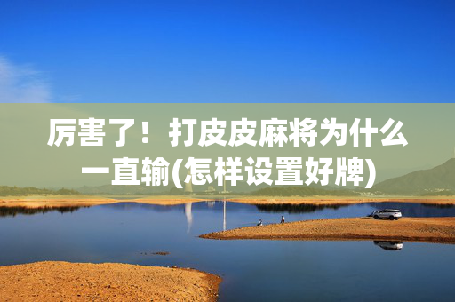 厉害了！打皮皮麻将为什么一直输(怎样设置好牌)