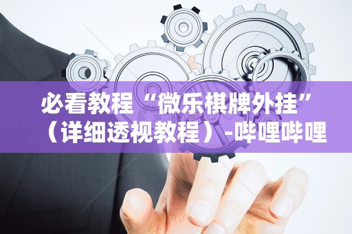 必看教程“微乐棋牌外挂”（详细透视教程）-哔哩哔哩