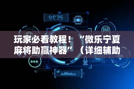 玩家必看教程！“微乐宁夏麻将助赢神器”（详细辅助教程）-哔哩哔哩