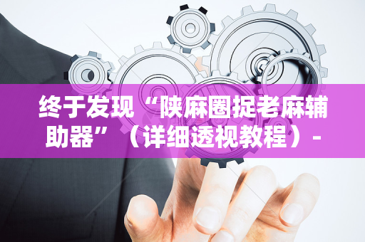 终于发现“陕麻圈捉老麻辅助器”（详细透视教程）-哔哩哔哩