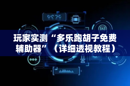 玩家实测“多乐跑胡子免费辅助器”（详细透视教程）-哔哩哔哩