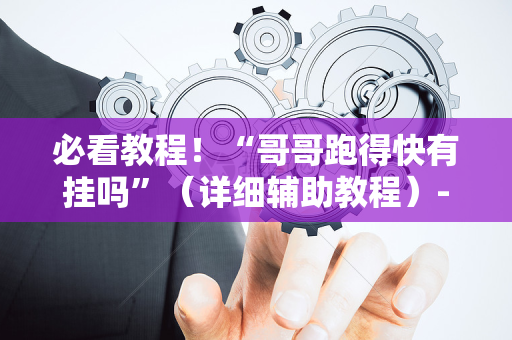 必看教程！“哥哥跑得快有挂吗”（详细辅助教程）-哔哩哔哩