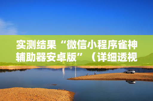实测结果“微信小程序雀神辅助器安卓版”（详细透视教程）-哔哩哔哩