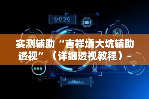 实测辅助“吉祥填大坑辅助透视”（详细透视教程）-哔哩哔哩