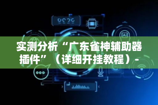 实测分析“广东雀神辅助器插件”（详细开挂教程）-哔哩哔哩