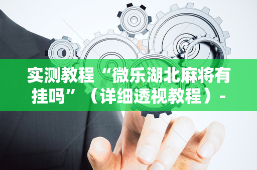 实测教程“微乐湖北麻将有挂吗”（详细透视教程）-哔哩哔哩