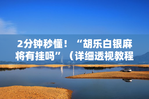 2分钟秒懂！“胡乐白银麻将有挂吗”（详细透视教程）-哔哩哔哩