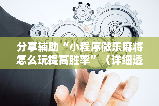 分享辅助“小程序微乐麻将怎么玩提高胜率”（详细透视教程）-哔哩哔哩