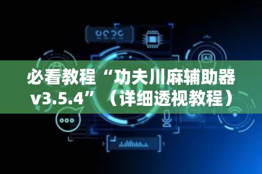 必看教程“功夫川麻辅助器v3.5.4”（详细透视教程）-哔哩哔哩