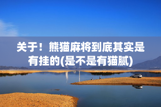 关于！熊猫麻将到底其实是有挂的(是不是有猫腻)