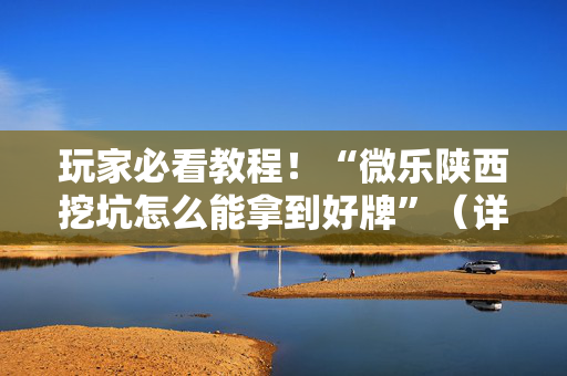 玩家必看教程！“微乐陕西挖坑怎么能拿到好牌”（详细辅助教程）-哔哩哔哩