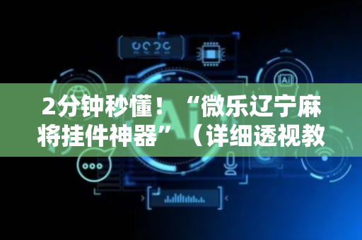 2分钟秒懂！“微乐辽宁麻将挂件神器”（详细透视教程）-哔哩哔哩