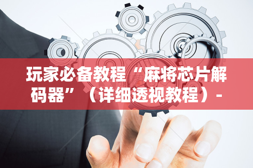 玩家必备教程“麻将芯片解码器”（详细透视教程）-哔哩哔哩