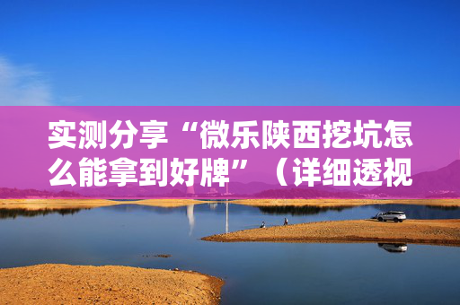 实测分享“微乐陕西挖坑怎么能拿到好牌”（详细透视教程）-哔哩哔哩