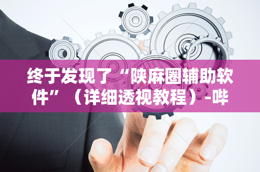 终于发现了“陕麻圈辅助软件”（详细透视教程）-哔哩哔哩