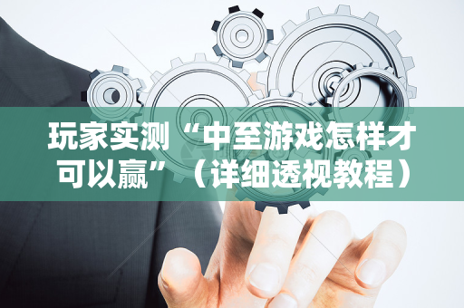 玩家实测“中至游戏怎样才可以赢”（详细透视教程）-哔哩哔哩