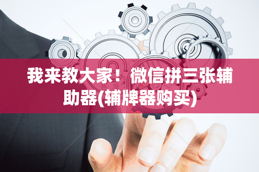 我来教大家！微信拼三张辅助器(辅牌器购买)